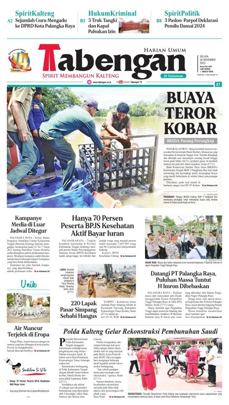 Koran Harian Umum Tabengan Edisi 28 November 2023