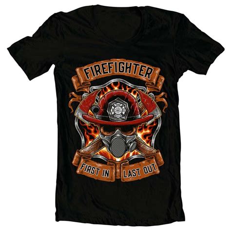 Fire Fighter T Shirt Design Tshirt Factory