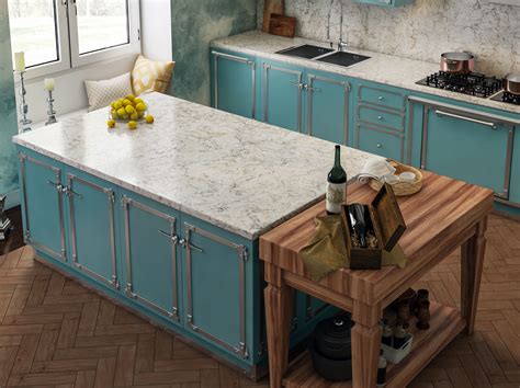 GHIBERTI Reconstructed Stone Kitchen Worktop With Marble Effect By