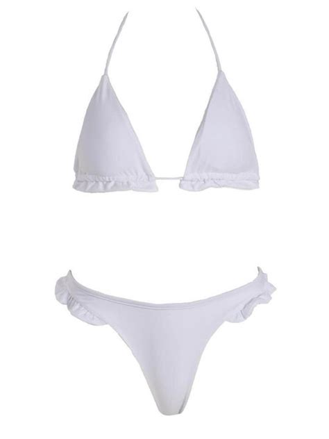 Famous Shoes Set Bikini Τριγωνάκι Λευκό CP20204 WHITE Skroutz gr