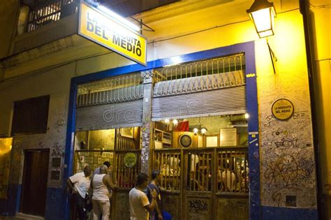 Outside The Bodeguita Del Medio Havana Cuba Editorial Photography