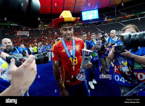 Spain’s Lamine Yamal Celebrates After The Uefa Euro 2024 Final Match At Olympiastadion Berlin