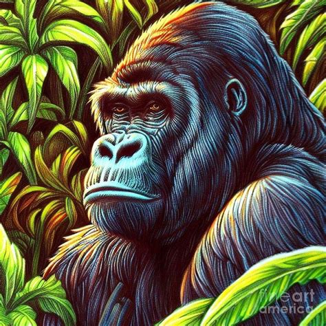 Mountain Gorilla Digital Art By Julie Kaplan Fine Art America