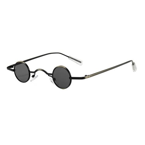 Alloy Small Round Punk Sunglasses Retro Mini For Men Steampunk Eyewear