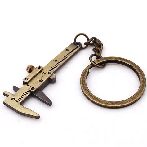 Pewany Vernier Caliper Keychain Portable Scale Keychain Gadget Car