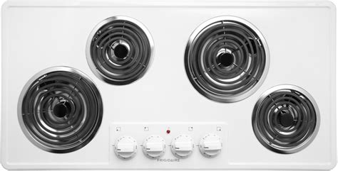 Frigidaire Ffec3603lw 36 Inch Electric Cooktop With 4 Coil Heating