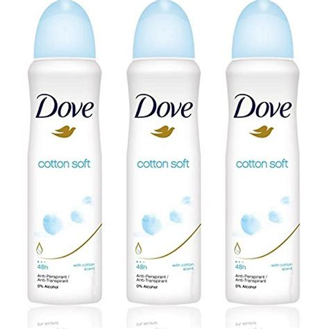 Dove Cotton Soft Anti Perspirant Deodorant Spray 48 Hour Protection Pack Of 3 150 Ml By Dove