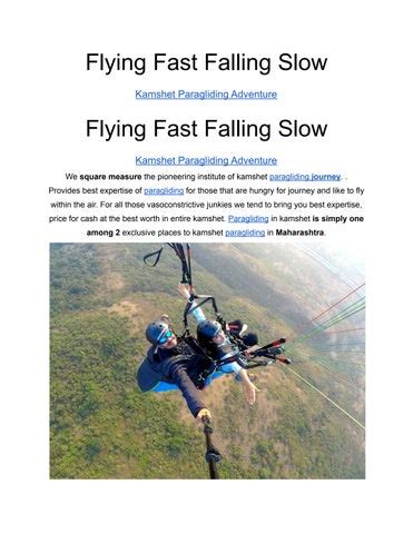 Kamshet Paragliding Adventure by Paragliding Pune - Issuu