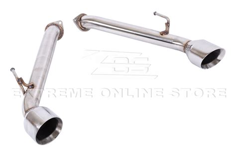 For Up Infiniti Q Axle Back Muffler Delete Double Wall Dual Tips