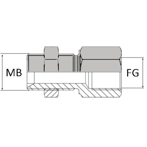 Adaptateur Droit M Le Cloison Bsp X Femelle Gaz Conique Isoflex