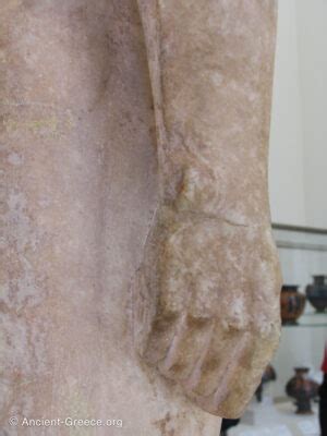 New York Kouros Hand Detail Ancient Greece Org