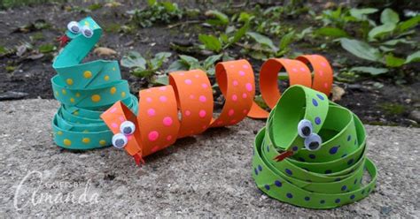 Cardboard Tube Coiled Snakes Recycled Tubes Turned Into Sneaky Snakes