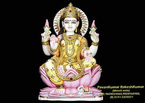 White Traditional Marble Laxmi Mata Statue For Worship Size Feet