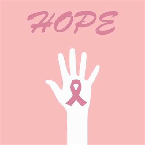 Premium Vector The Concept Of Hope And Support Pink Ribbon Is A