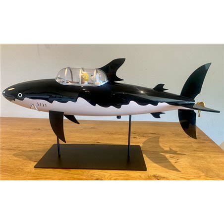 Tintin Submarine Shark Resin Statue Moulinsart Xfueru