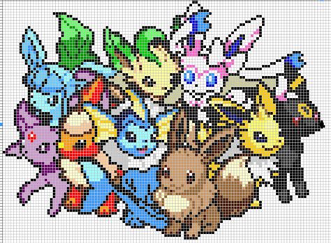 A Cross Stitch Pattern With Many Different Pokemon Characters