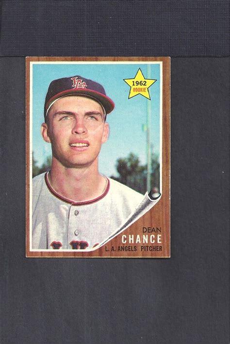 1962 TOPPS 194 DEAN CHANCE 1 RC ANGELS NO CREASES EX MT NR MT