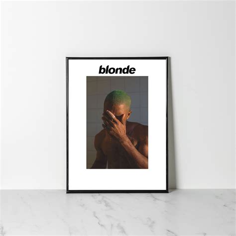 Frank Ocean Blonde Poster Album Cover Frank Ocean Blonde Print Frank