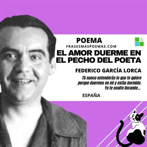 El Amor Duerme En El Pecho Del Poeta De Federico Garc A Lorca Poema