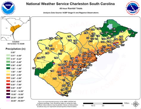 Rainfall Totals from April 11, 2024