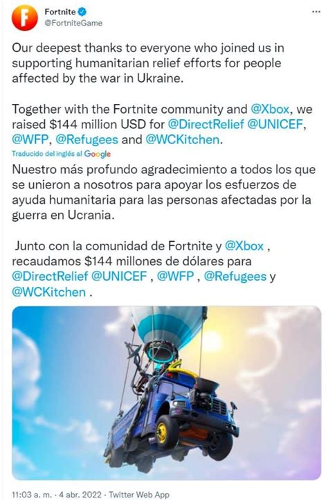 Fortnite Announced 144 Million For Humanitarian Aid To Ukraine Athletistic