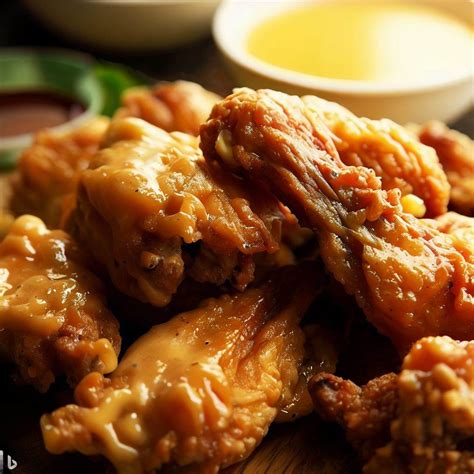 Fried Chicken Wings with Honey Mustard Sauce