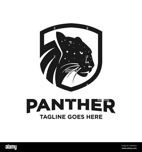 black panther logo design template Stock Photo - Alamy