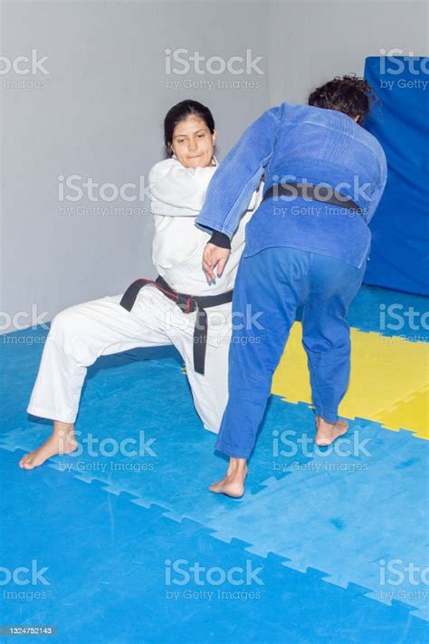 Black Belt Judo Fighters Stock Photo - Download Image Now - 20-24 Years ...