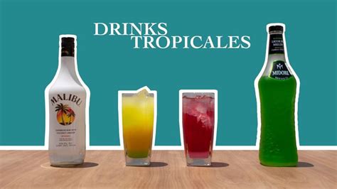 Cómo preparar 2 tragos tropicales Fácil y rápido YouTube Tragos