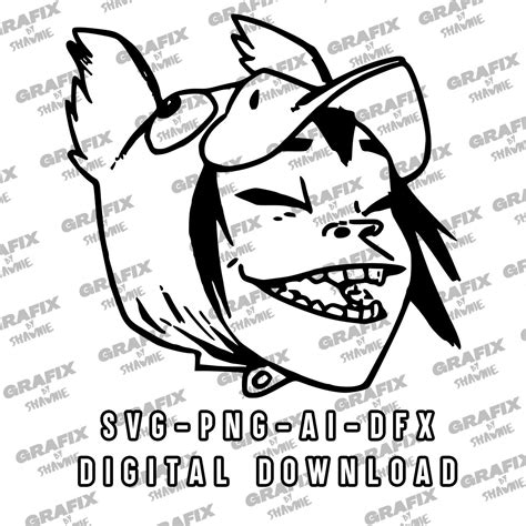 Gorillaz Noodle Decal Sticker Decals Svg Png  Etsy