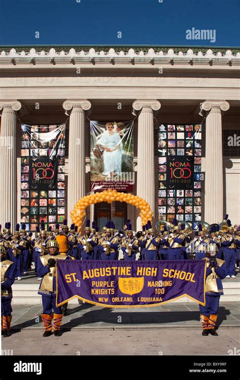 St. Augustine high school marching band commemorating the 100 year ...