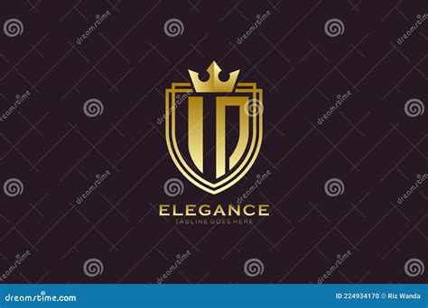 Initial In Elegant Luxury Monogram Logo Or Badge Template With Scrolls