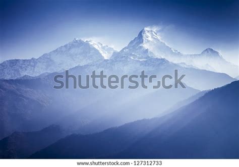 Annapurna Mountains Sunrise Light Stock Photo (Edit Now) 127312733