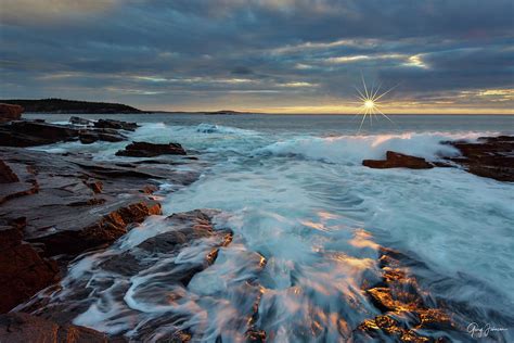 Thunder Hole Sunrise Photograph by Gary Johnson - Fine Art America