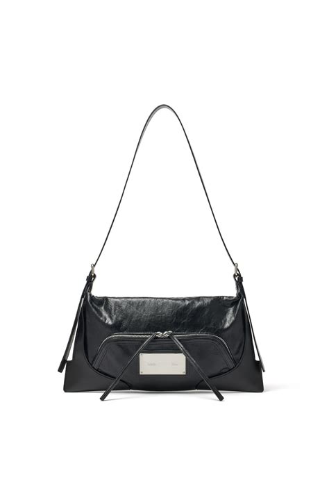 TWO WAY STRAP SQUARE MINI BAG IN BLACK MATINKIM