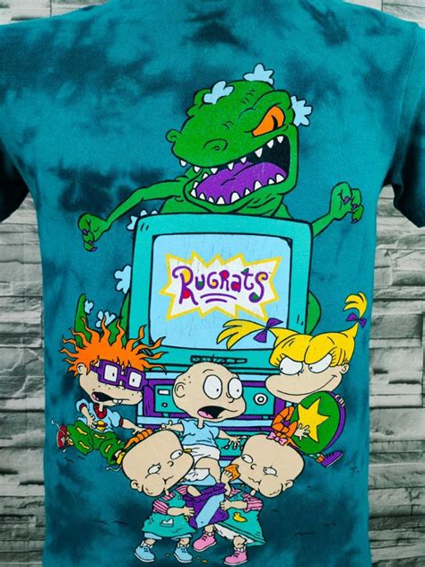 Nickelodeon Rugrats Tye Dye Turqoise Shirt Men S Fashion Tops Sets