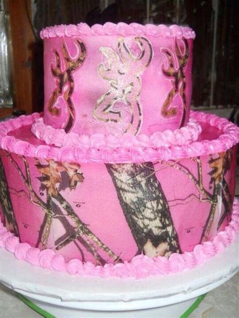 Pink Camo Mossy Oak Cake