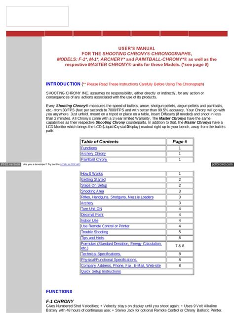 Chrony F-1, M-1, Archery, Paintball-Chrony | PDF | Standard Deviation | Normal Distribution