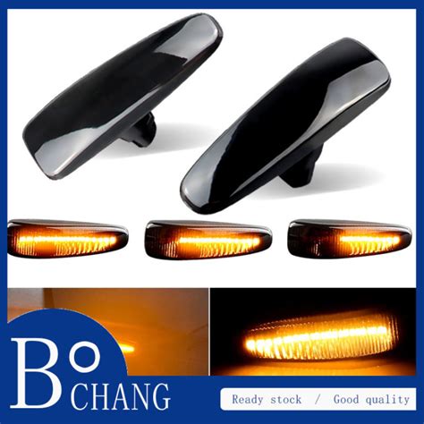 Bochang 2x Dynamic LED Side Marker Light Turn Signal Light Blinker For