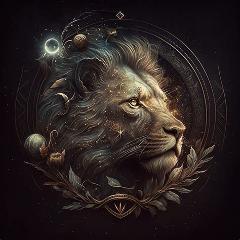 Signos Zodiacales Astrol Gicos De Leo Hor Scopo Leo Foto Premium