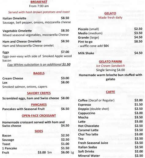 Caffe Mezza Luna Menu, Menu for Caffe Mezza Luna, Half Moon Bay, Half ...