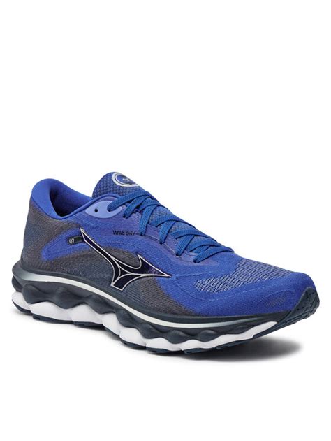 Mizuno Chaussures de running Wave Sky 7 J1GC2302 Bleu marine | Modivo.fr