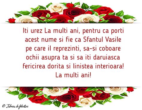 Imagine Cu Flori La Multi Ani Felicitari De Sfantul Vasile