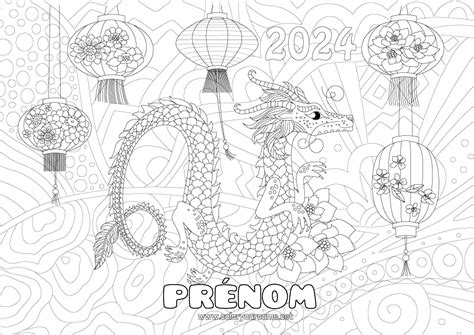 Coloriage N Dragon Coloriages Complexes Zentangle