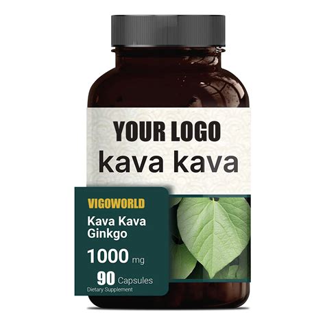 Plant Based Kava Capsules With Ginkgo Biloba Noble Kava Root Extract