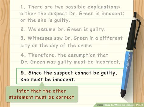 How To Write An Indirect Proof 13 Steps With Pictures Wikihow