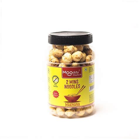 Mooddy Munch 2Mins Noodles Jain 80gm Bottle Roasted Makhana Fox Nuts