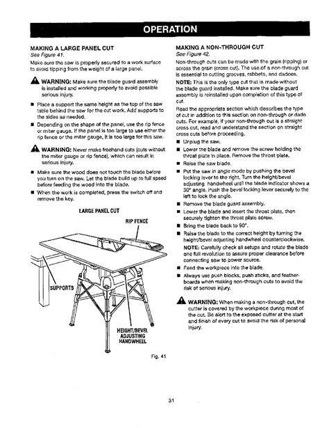 Craftsman 315218050 User Manual Table Saw Manuals And Guides L0521320