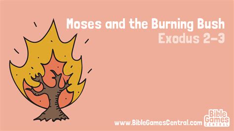 Moses And The Burning Bush Sunday School Lesson