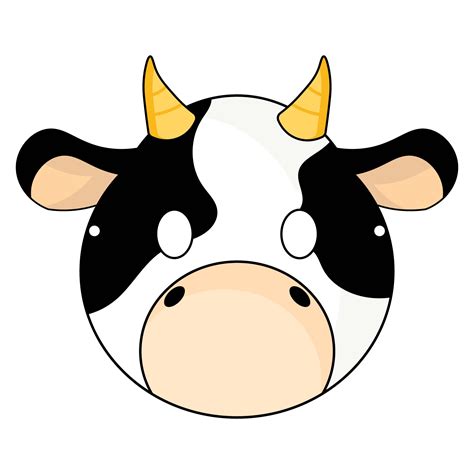 12 Best Free Printable Cow Mask Cow Mask Printable Cow Mask Mask Porn